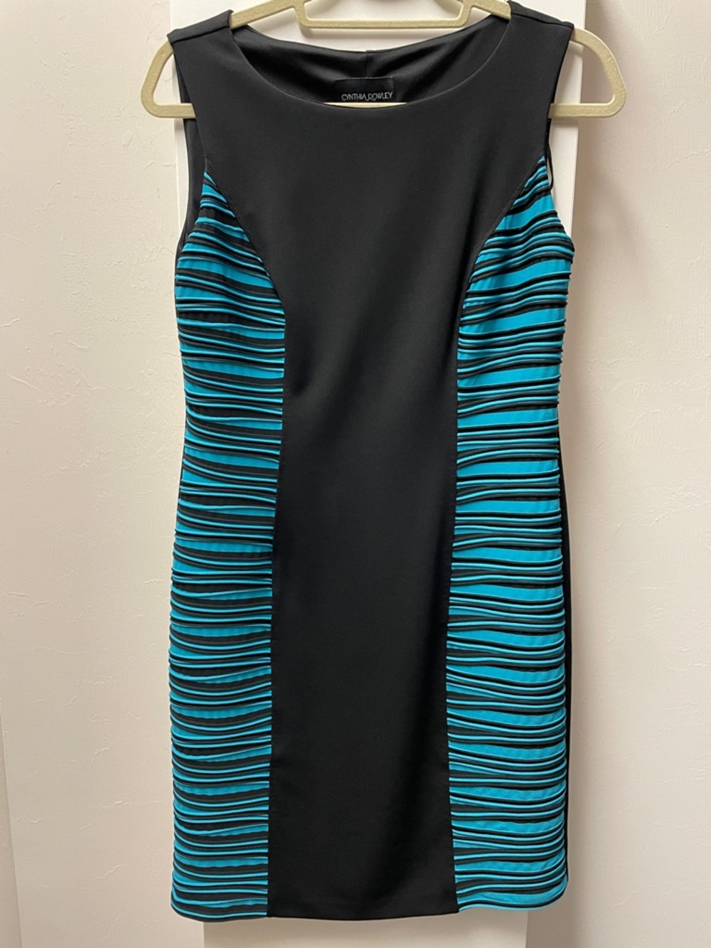Cynthia Rowley Black & Teal Dress Size 6